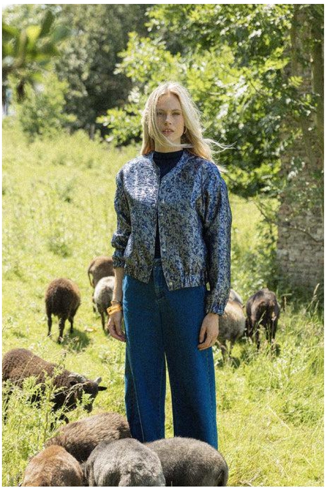 JACQUARD GLANS JASJE 0310 033 NIGHT BLUE